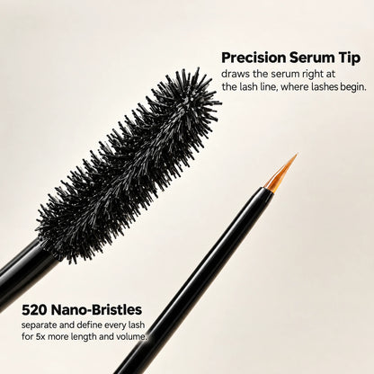520 nano-bristles mascara brush and precision serum tip of the Velmadora Duo Pen